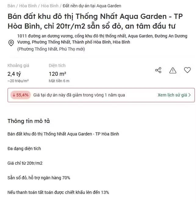 Đất nền có nơi 'bốc hơi' hơn một nửa so với mức giá đỉnh sốt - Ảnh 2.