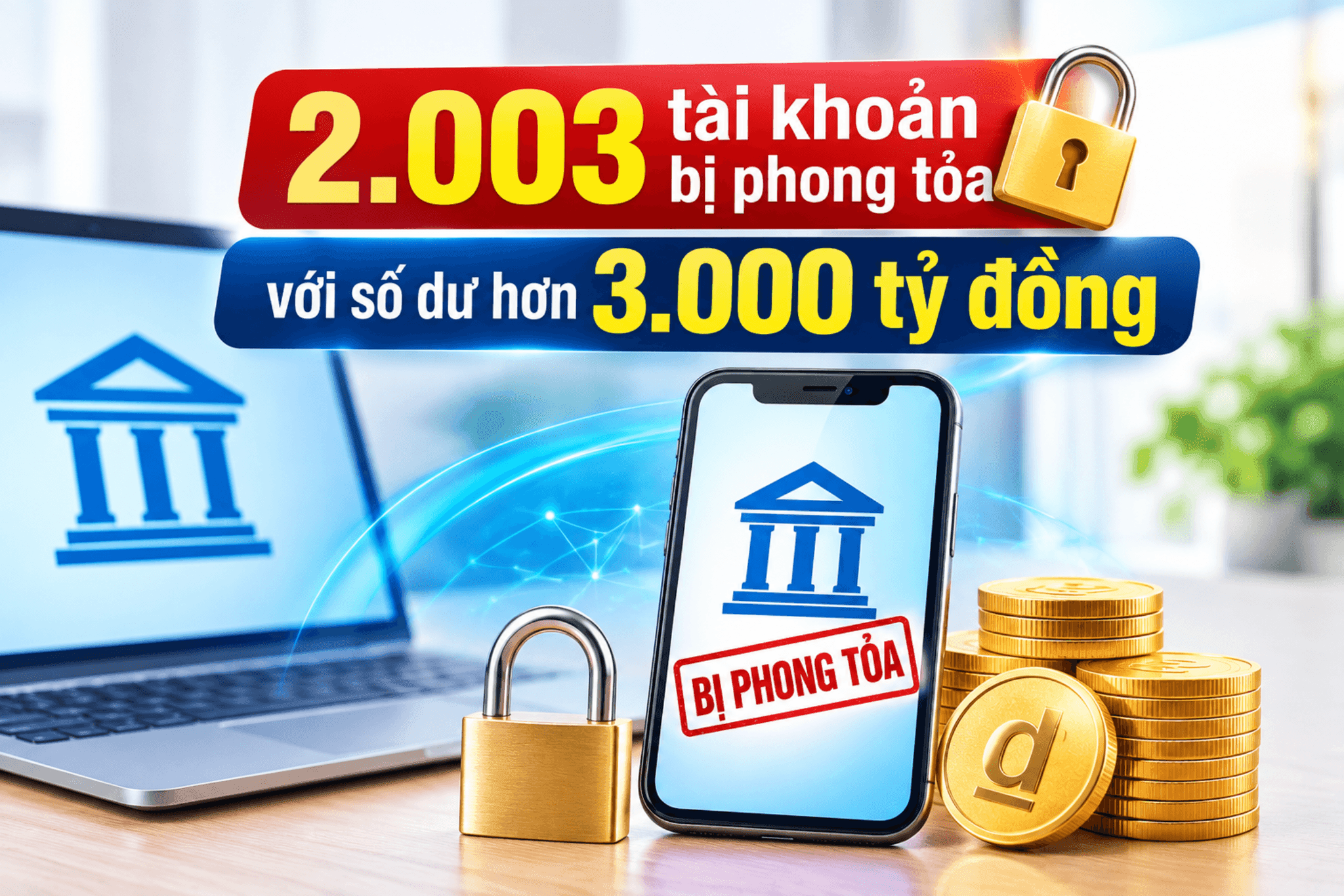 Hơn 3.000 tỷ đồng trong 2.003 tài khoản tại 36 ngân hàng bị phong tỏa: Hé lộ đường dây rửa tiền qua USDT - Ảnh 1.