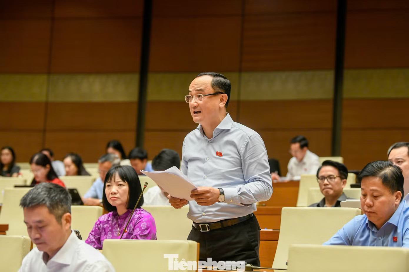 ĐBQH Nguyễn Ngọc Sơn. Ảnh:Như Ý. Bỏ bớt dự án nhỏ, dồn nguồn lực làm đường Vành đai 5 - Vùng Thủ đô - Ảnh 1.