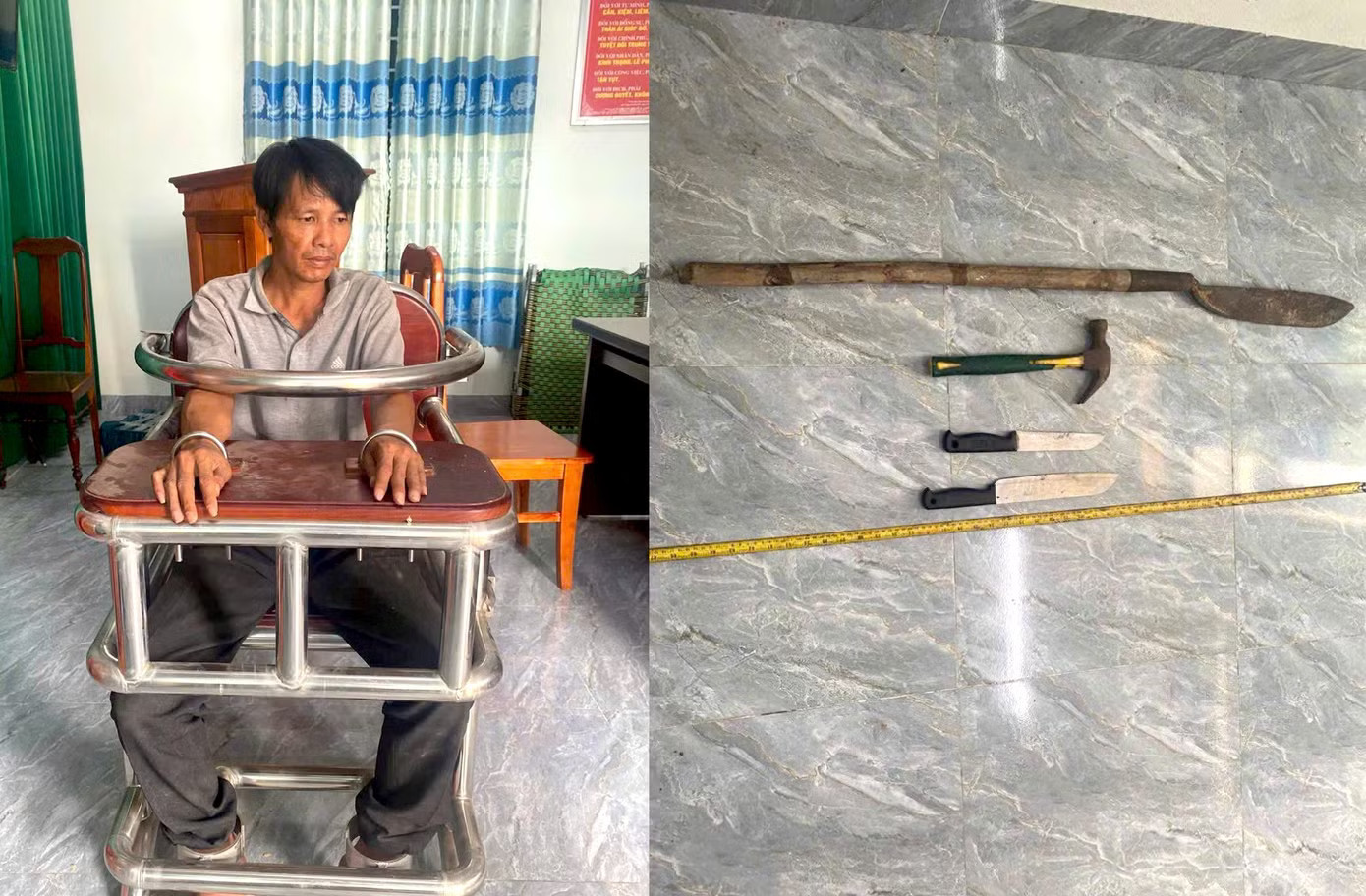 Khống chế đối tượng chém người, đe doạ lực lượng công an - Ảnh 1.