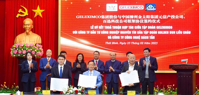 Geleximco ký thỏa thuận với hai đối tác Trung Quốc là Nguyên Tín Liễu Châu và Bách Tấn Quảng Tây, hướng tới dự án sản xuất phụ tùng ô tô quy mô khoảng 400 triệu USD. Ảnh tổng hợp