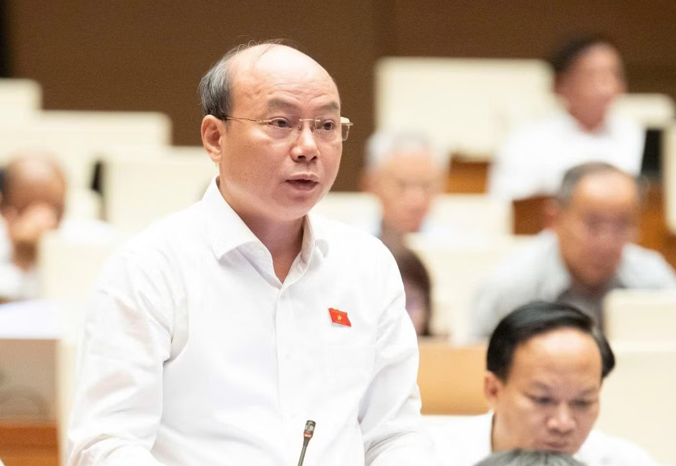 Đại biểu Hoàng Văn Nghĩa. Ảnh: QH Đề xuất đánh thuế bất động sản 'ngủ im' hàng chục năm - Ảnh 1.