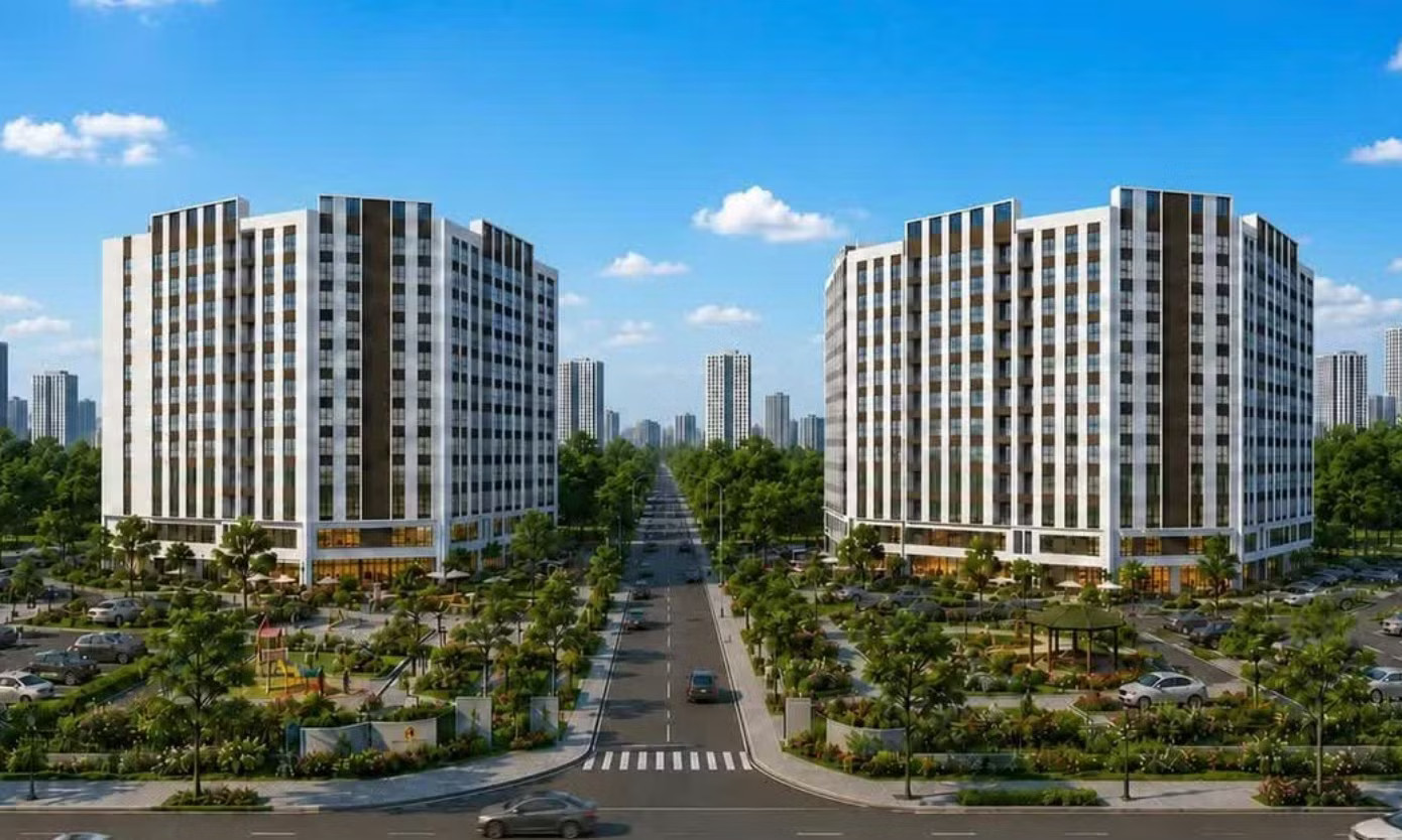 Phối cảnh công trình dự án Chung cư Mê Linh Newcity. Thêm loạt dự án NƠXH tại Hà Nội mở bán giá 1 tỷ đồng/căn - Ảnh 2.