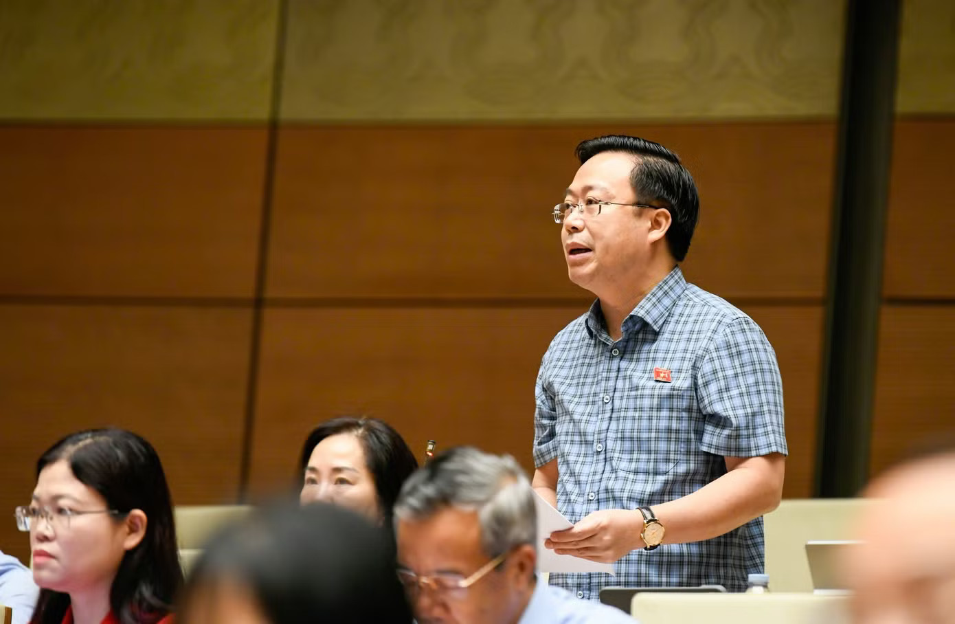 Đại biểu Nguyễn Đại Thắng. (Ảnh: Như Ý) Bỏ giá đất cụ thể, cần ‘ngưỡng kích hoạt’ tự động rà soát hệ số K định kỳ - Ảnh 3.