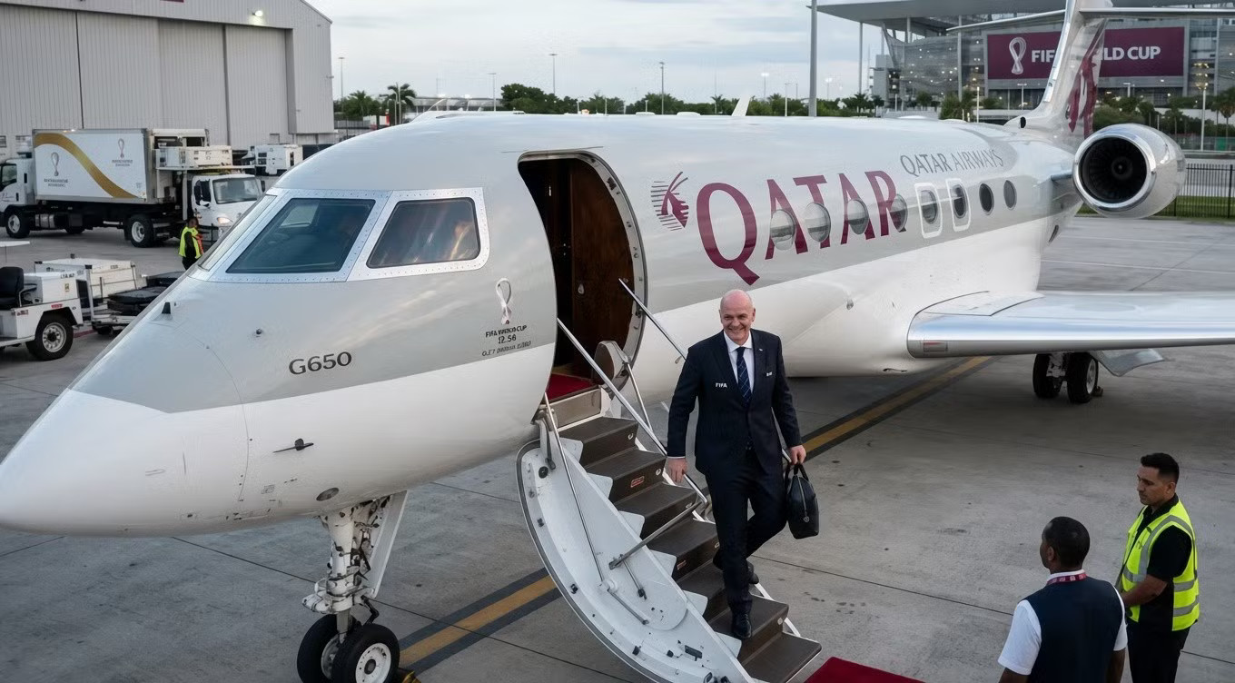 Chiếc Gulfstream G650ER từng đưa Chủ tịch FIFA Gianni Infantino công du suốt thời gian diễn ra World Cup 2026. Chuyên cơ đưa Chủ tịch FIFA tới Hà Nội có thể là chiếc Gulfstream của giới siêu giàu - Ảnh 1.