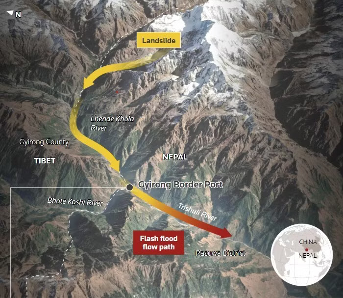 Bộ Ngoại giao thông tin tình hình công dân Việt Nam sau lũ quét ở biên giới Nepal – Trung Quốc - Ảnh 2.