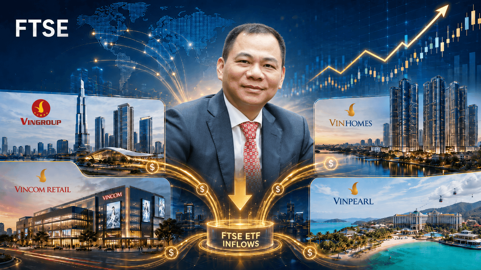 Hệ sinh thái của tỷ phú Phạm Nhật Vượng sắp đón hàng nghìn tỷ đồng từ các quỹ ETF ngay trong tháng 9 Hệ sinh thái của tỷ phú Phạm Nhật Vượng sắp đón hàng nghìn tỷ đồng từ các quỹ ETF ngay trong tháng 9