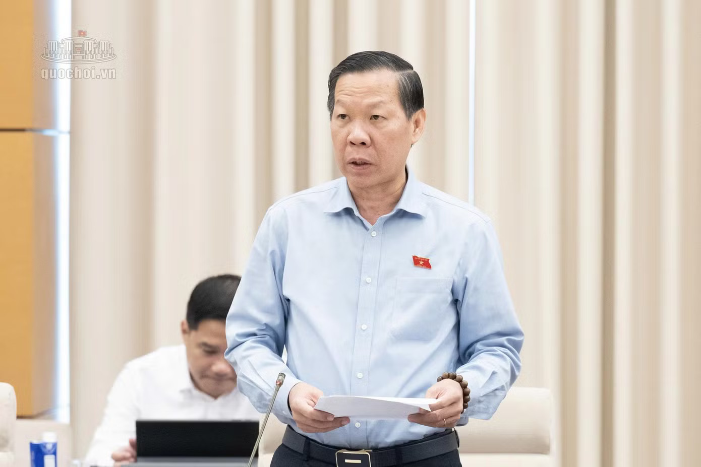 Chủ nhiệm Ủy ban Kinh tế và Tài chính Phan Văn Mãi. (Ảnh: QH) Cần cơ chế bảo vệ, bồi thường cho người tiêu dùng trước việc gian lận tại cây xăng, công tơ điện, nước - Ảnh 2.