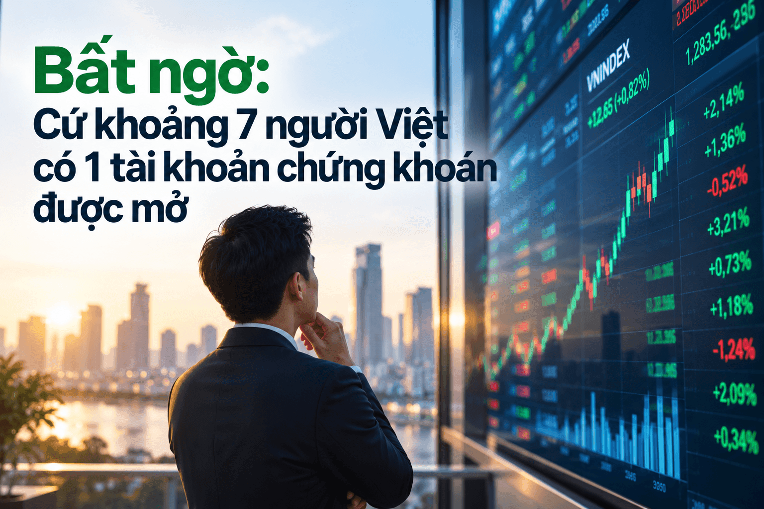 Bất ngờ: Cứ khoảng 8 người Việt lại có 1 tài khoản chứng khoán được mở