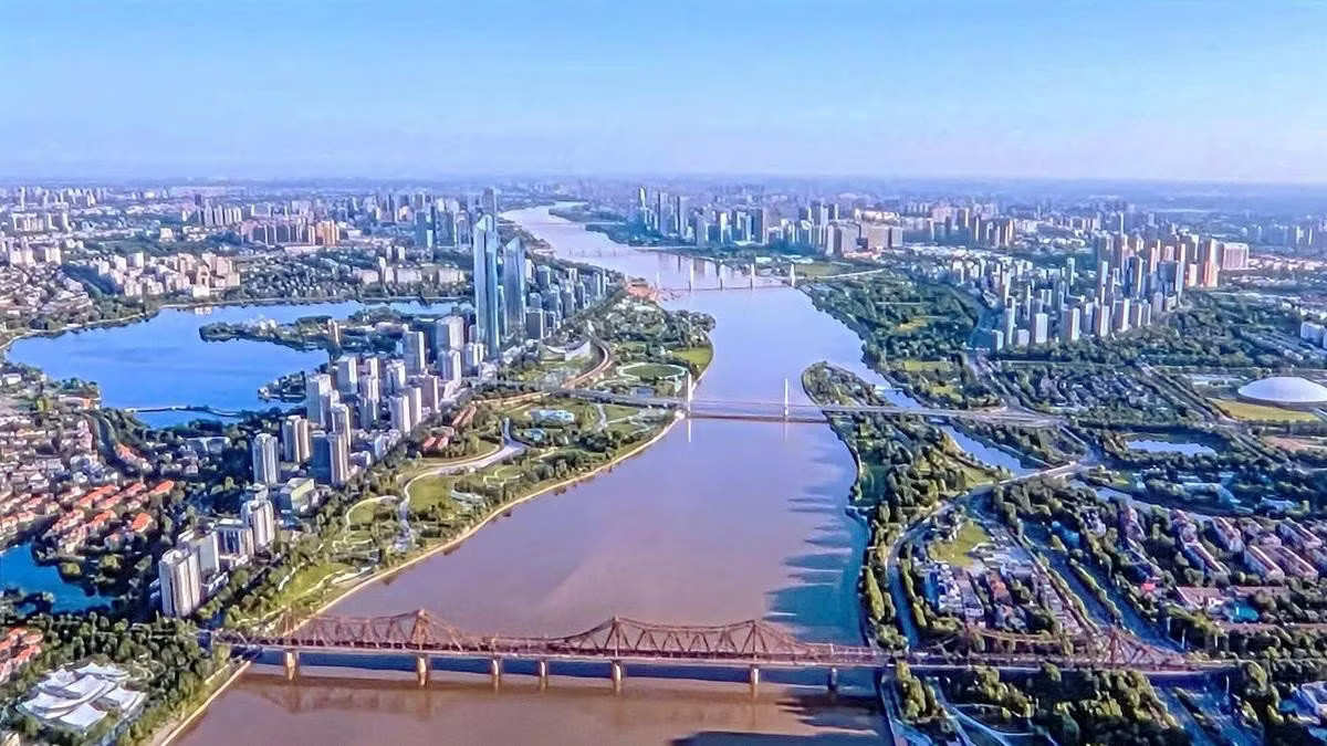 Phối cảnh Trục đại lộ cảnh quan sông Hồng. Ảnh: UBND TP Hà Nội Dự án Trục đại lộ cảnh quan sông Hồng: Đền bù gấp đôi, tái định cư tại 6 khu đô thị - Ảnh 1.