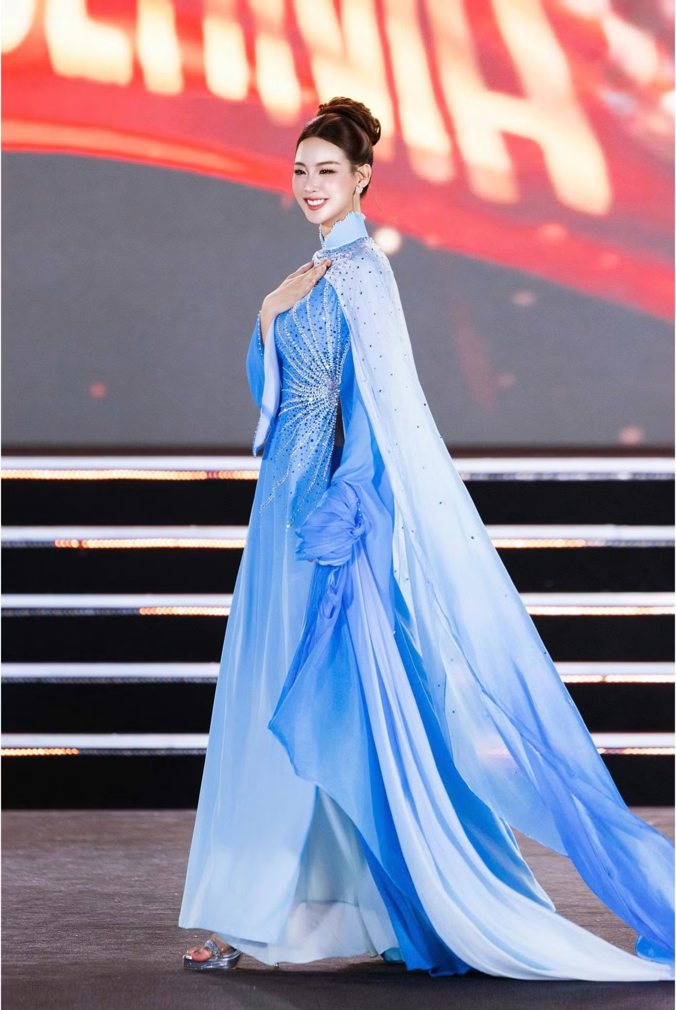 Vào top 6 Miss World, Bảo Ngọc lập thành tích chưa từng có - Ảnh 1.