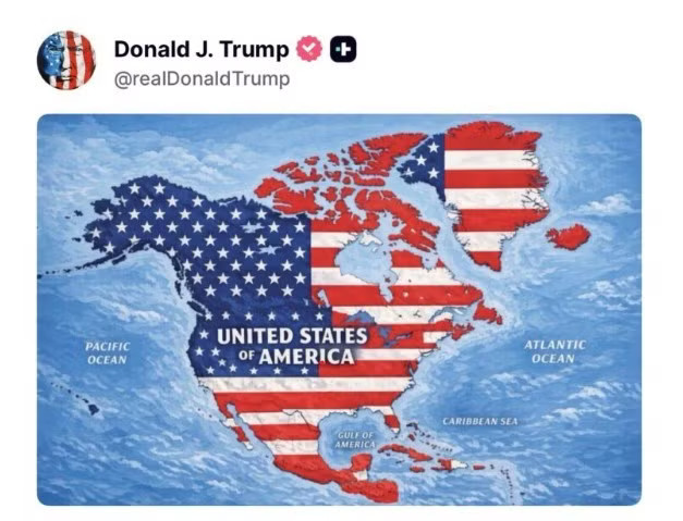 Hình ảnh bản đồ được Tổng thống Mỹ Trump đăng tải. Iceland triệu Đại sứ Mỹ sau khi Tổng thống Trump đăng ảnh bản đồ gây sốc - Ảnh 1.