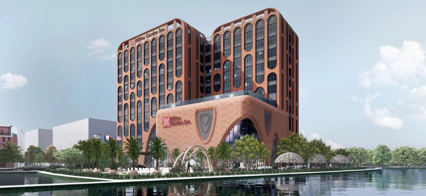 Khách sạn Hilton Garden Inn dự kiến hoàn thành vào quý IV2027, trở thành một trong những công biểu tượng của Vĩnh Long.