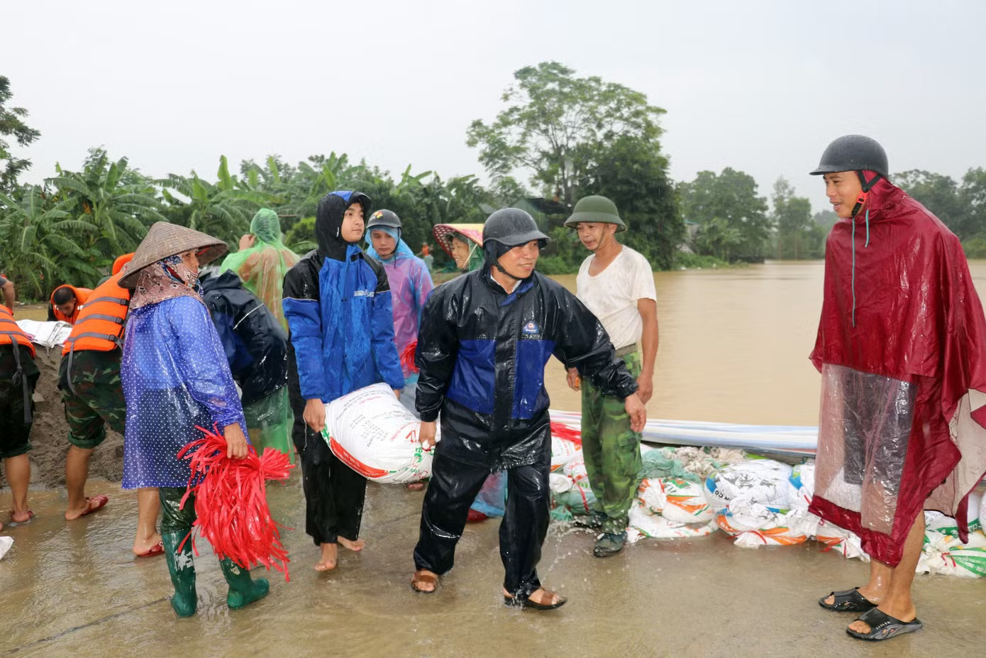 Hàng chục hộ dân Hà Nội phải sơ tán do mưa lũ, nước sông dâng cao - Ảnh 1.