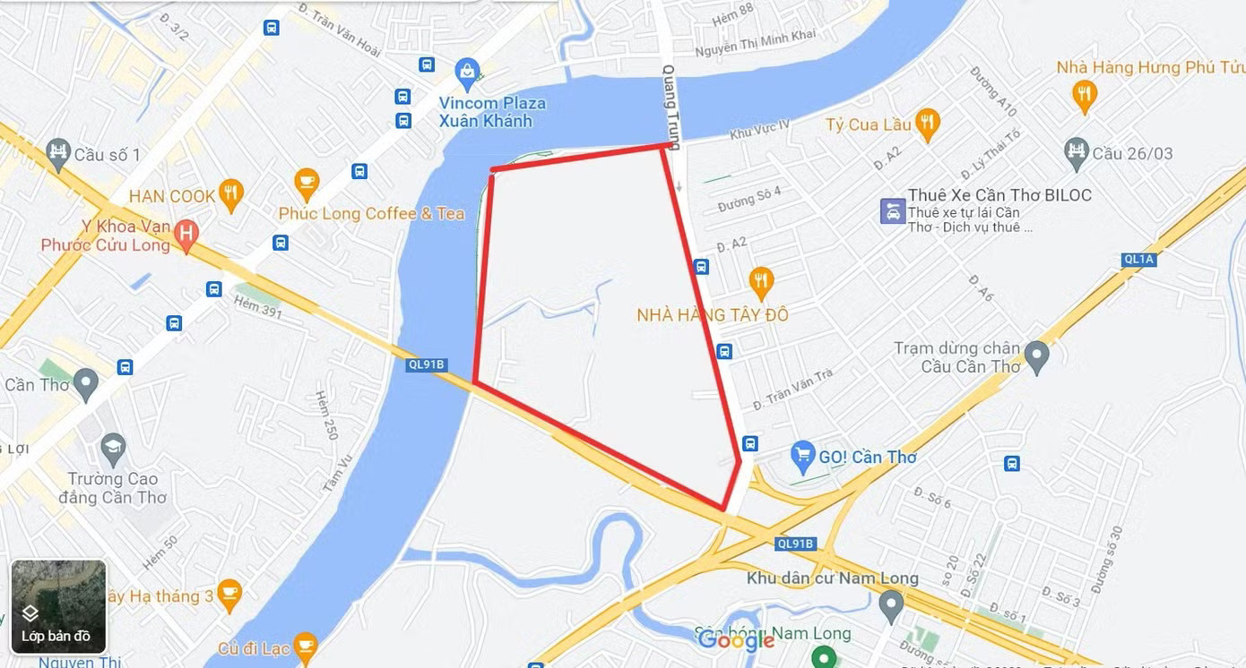 Cận cảnh vị trí đề xuất làm trung tâm hành chính mới của Cần Thơ - Ảnh 2.