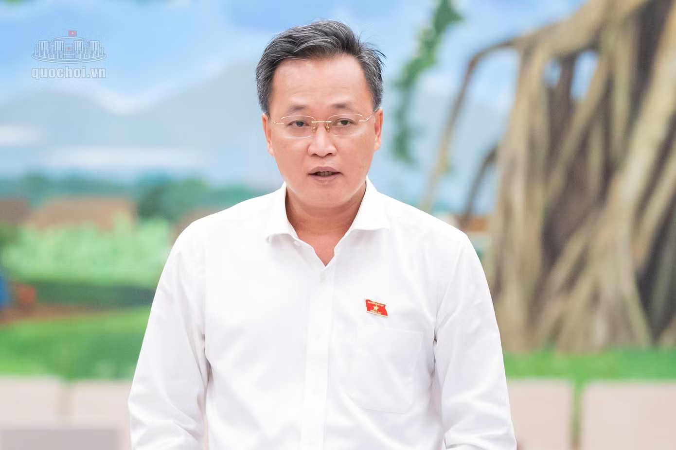 Tổng kiểm toán Nhà nước Nguyễn Hữu Nghĩa tại phiên họp. Ảnh: QH. Kiểm toán Nhà nước chuyển 13 vụ việc sang cơ quan cảnh sát điều tra - Ảnh 1.