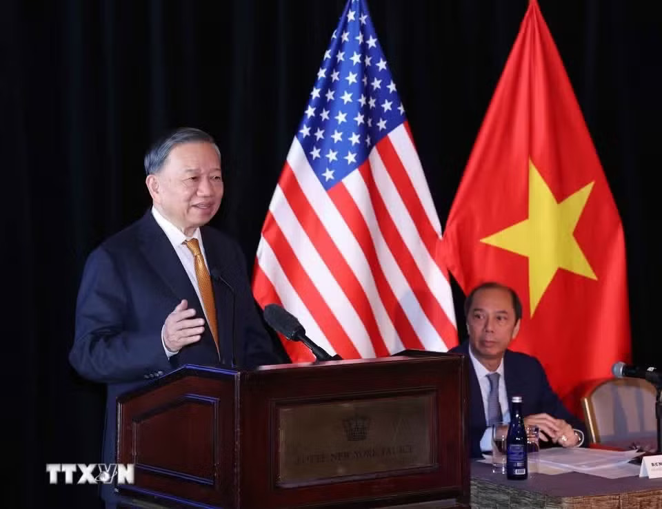 Tổng Bí thư, Chủ tịch nước Tô Lâm phát biểu tại cuộc gặp. Ảnh: Thống Nhất/TTXVN Tổng Bí thư, Chủ tịch nước: Đảng, Nhà nước tôn trọng quyết định về hay ở lại của chuyên gia, trí thức kiều bào - Ảnh 3.