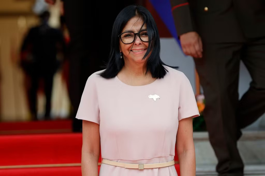 Tổng thống lâm thời Venezuela Delcy Rodriguez. (Ảnh: AP) Tổng thống Mỹ lần đầu gặp Tổng thống lâm thời Venezuela kể từ chiến dịch đột kích - Ảnh 1.