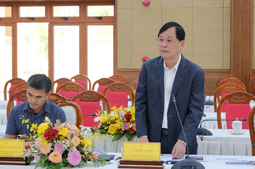 Ông Lê Quốc Bình, Tổng Giám đốc CII đại diện Liên danh tại buổi làm việc với Tỉnh Lâm Đồng về dự án
