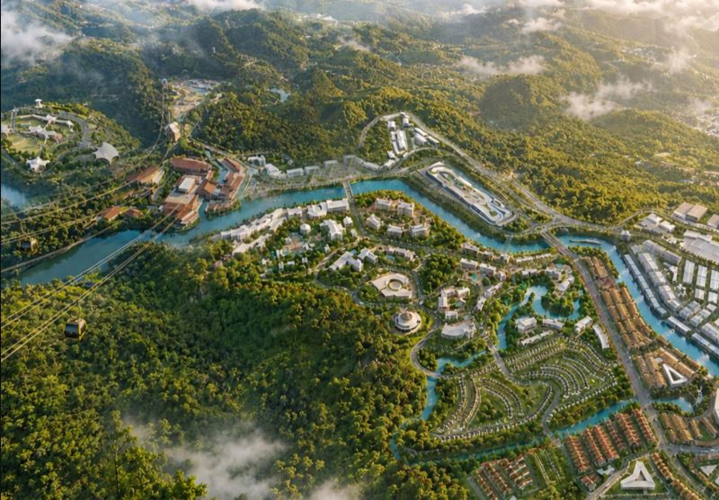 Ngay dưới chân 'nóc nhà' của thành phố rộng thứ 2 Việt Nam sắp có khu chức năng 90ha với 2 công trình cao 100m