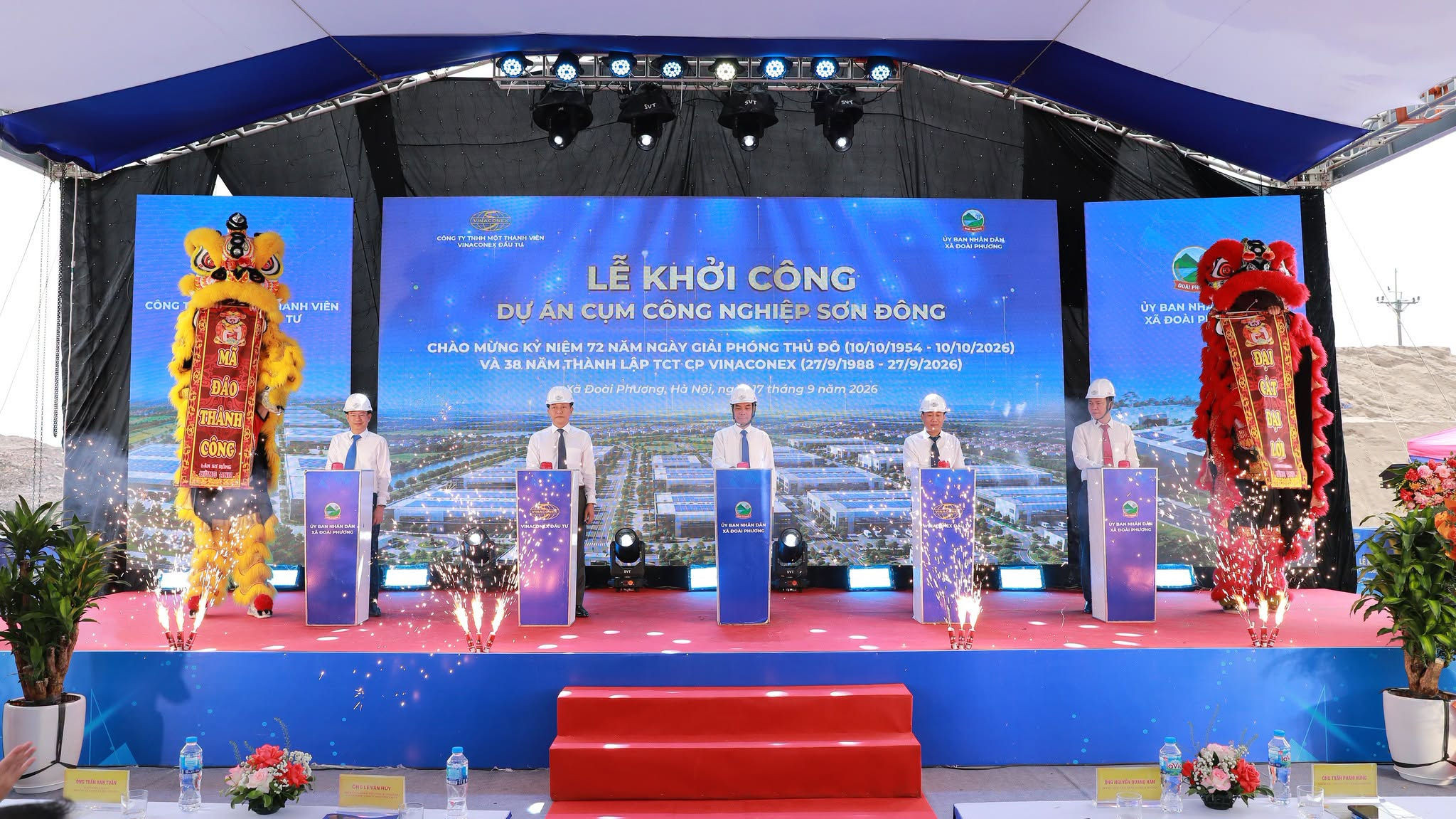 Vinaconex (VCG) khởi công cụm công nghiệp 1.200 tỷ tại Hà Nội, mục tiêu tạo 3.000 tỷ đồng giá trị sản xuất mỗi năm