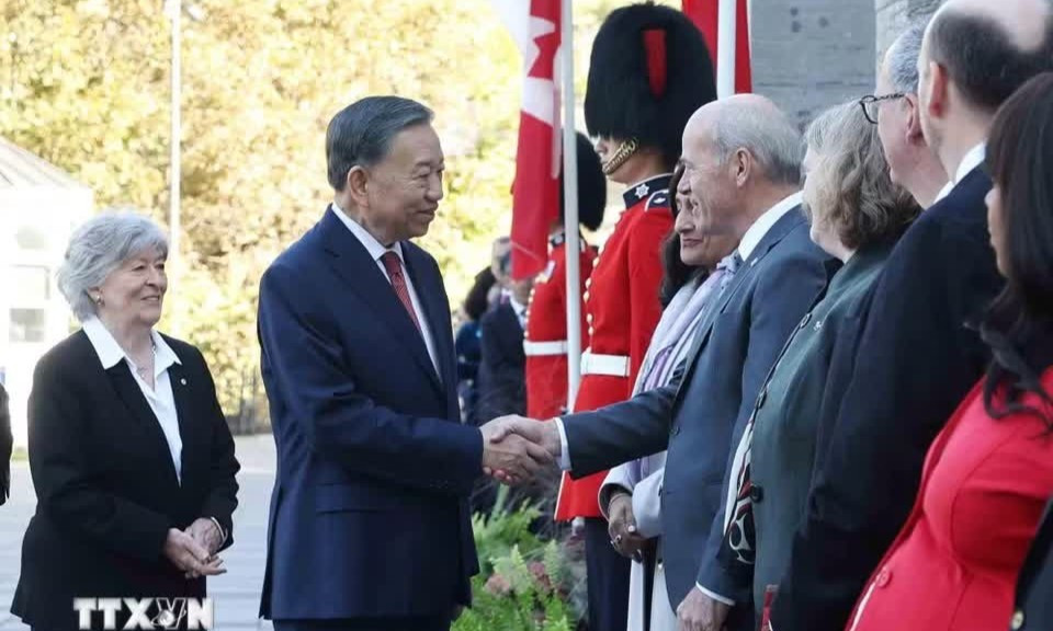 Lễ đón Tổng Bí thư, Chủ tịch nước Tô Lâm thăm cấp Nhà nước tới Canada