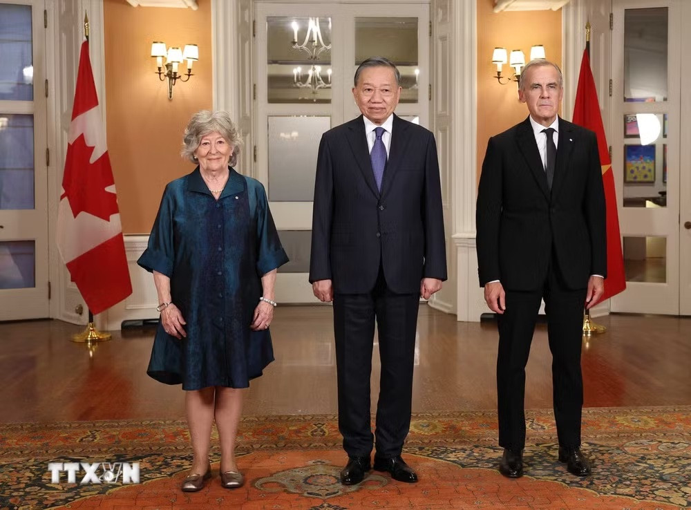 Toàn quyền Canada chủ trì chiêu đãi trọng thể Tổng Bí thư, Chủ tịch nước Tô Lâm- Ảnh 1.