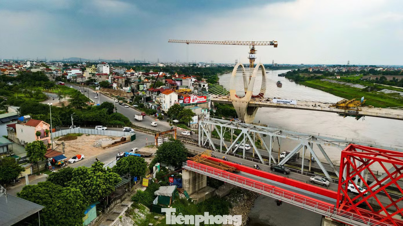 Hà Nội: Diện mạo cầu Đuống mới vừa hợp long - Ảnh 7.