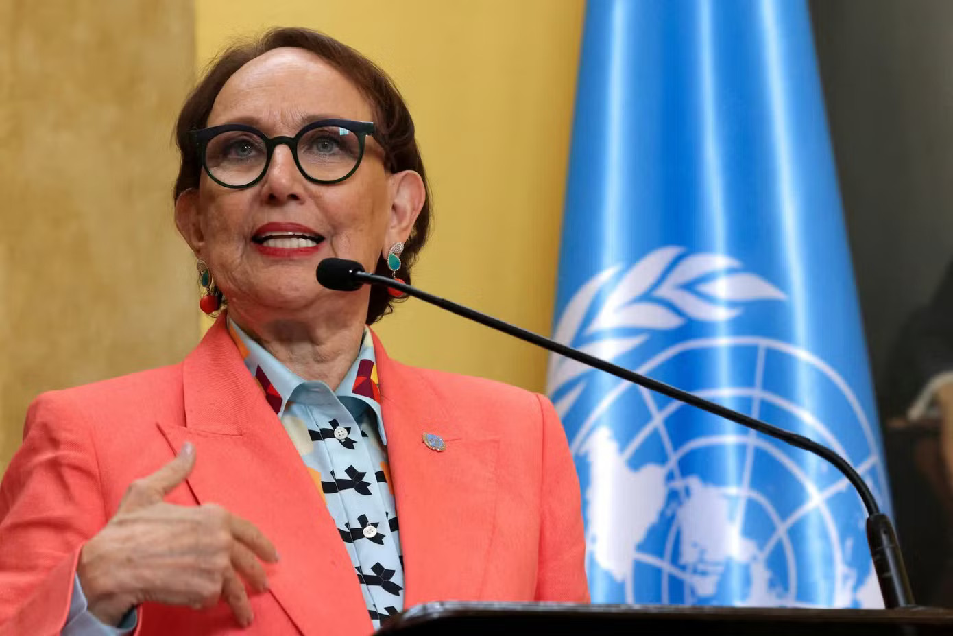 Cựu Phó Tổng thống Costa Rica - bà Rebeca Grynspan. (Ảnh: Reuters) Liên Hợp Quốc sắp có nữ tổng thư ký đầu tiên sau hơn 80 năm? - Ảnh 1.
