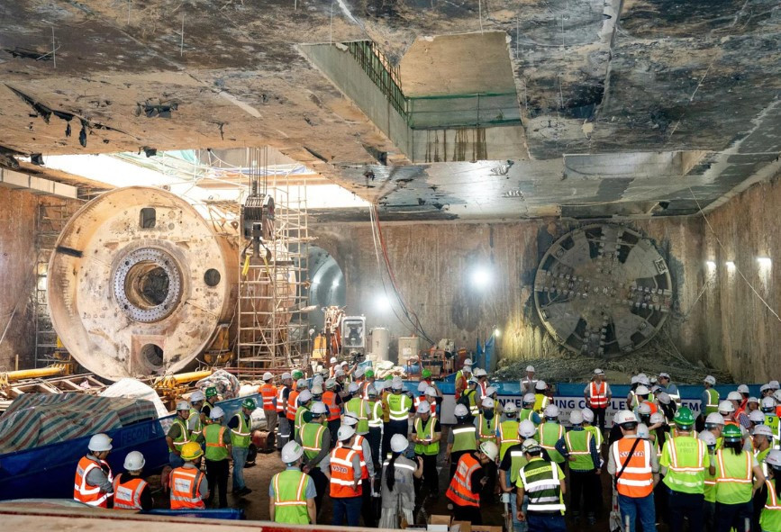 Dự án Metro Line 3 Hà Nội hoàn thiện công tác khoan hầm vào tháng 42026.