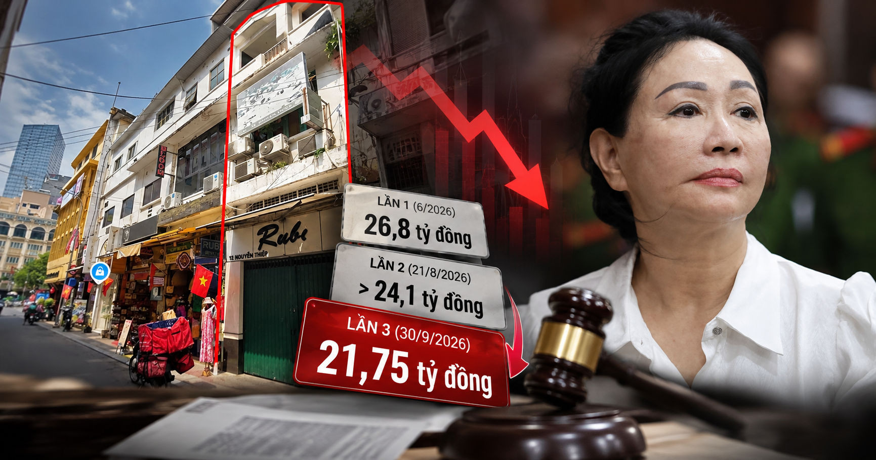 Sau nhiều lần rao bán bất thành, căn nhà bạc tỷ của bà Trương Mỹ Lan vẫn liên tục mất giá