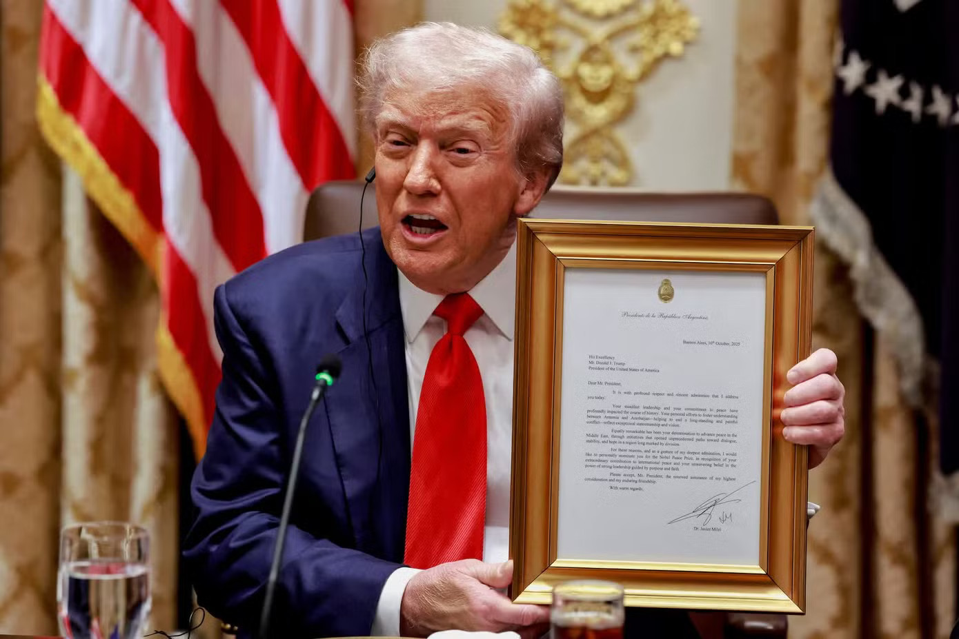 Tổng thống Mỹ Trump nói 'xứng đáng nhận giải Nobel Hòa bình' - Ảnh 1.