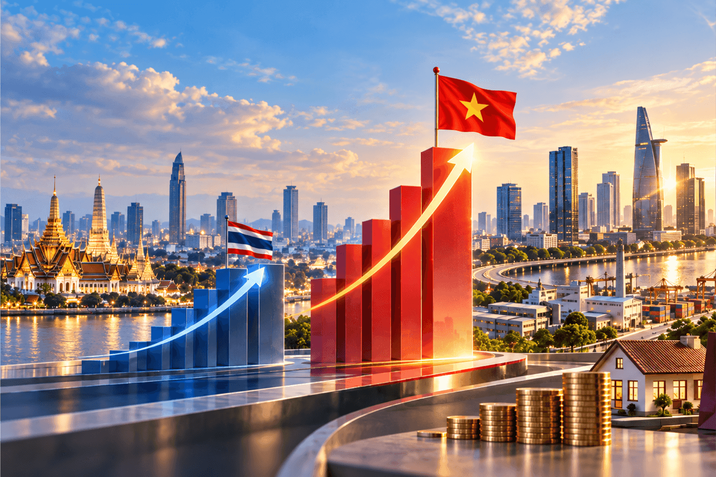 Việt Nam vượt Thái Lan, vươn lên thứ 2 Đông Nam Á ở 1 thước đo kinh tế: GDP tăng mạnh, người dân liệu có giàu lên?