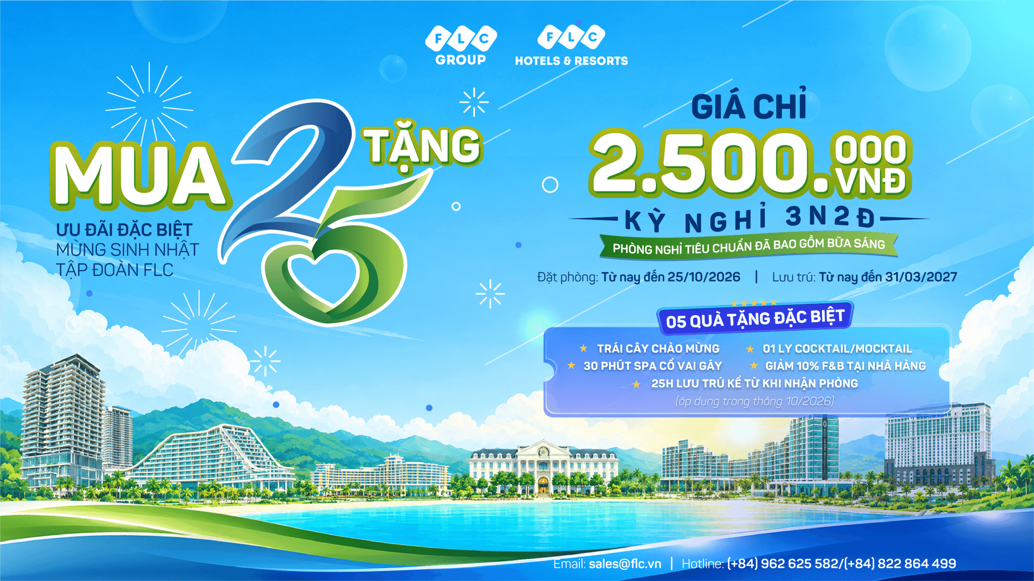 FLC Hotels & Resorts tung ưu đãi đặc biệt “MUA 2 TẶNG 5”