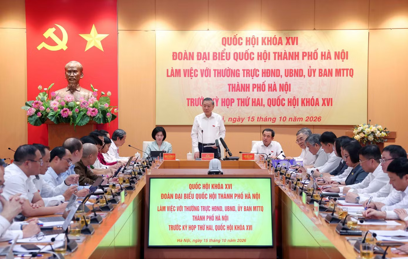 Quang cảnh buổi làm việc. (Ảnh: TTXVN) Thu hồi đất phải gắn với quá trình chuẩn bị tái định cư và phục hồi sinh kế - Ảnh 2.