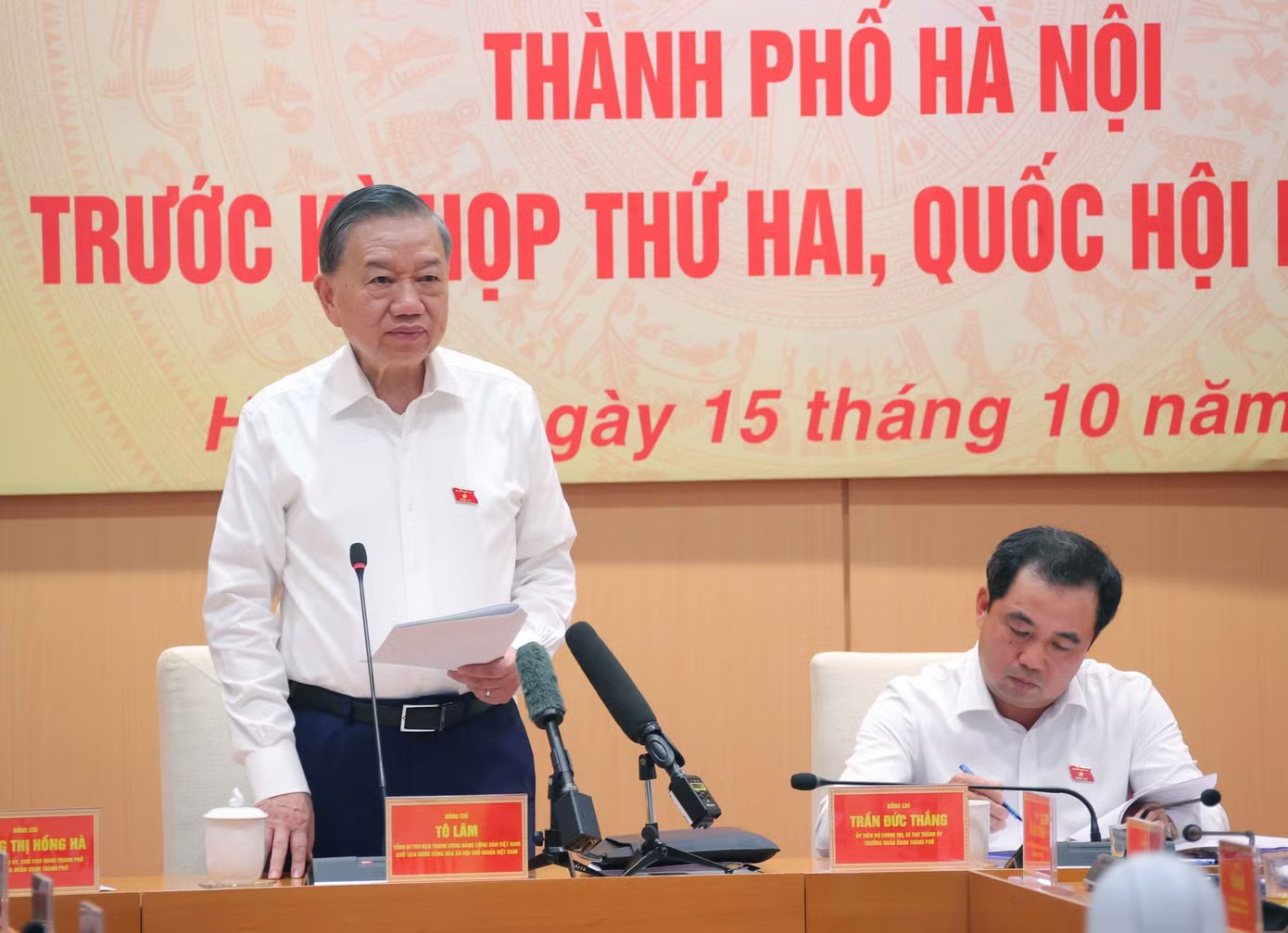 Tổng Bí thư, Chủ tịch nước Tô Lâm phát biểu tại buổi làm việc. (Ảnh: TTXVN) Thu hồi đất phải gắn với quá trình chuẩn bị tái định cư và phục hồi sinh kế - Ảnh 1.