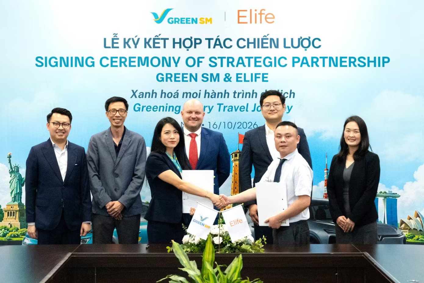 Green SM và Elife hợp tác thúc đẩy giao thông xanh trong lĩnh vực du lịch - Ảnh 1.