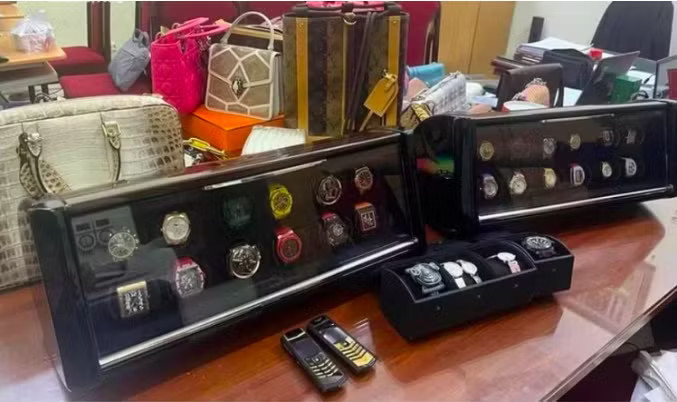 Những chiếc đồng hồ xa xỉ bị cảnh sát thu giữ trong vụ án. Bạn gái giúp Mr Pips giữ khối tài sản hàng trăm tỷ đồng - Ảnh 1.