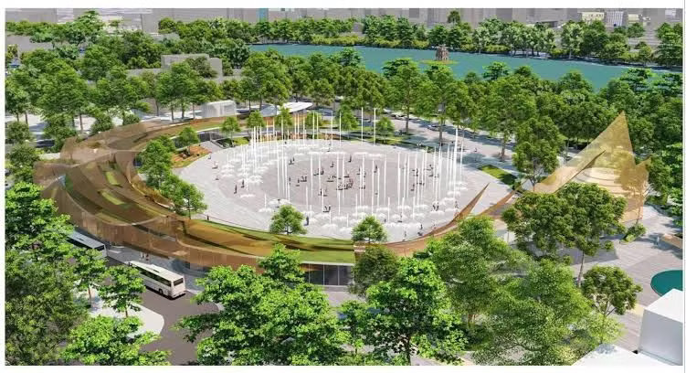 Phối cảnh không gian quảng trường phía Đông hồ Hoàn Kiếm Siêu dự án tái thiết 22.200 tỷ: Đề nghị làm rõ sức chịu tải của khu vực hồ Hoàn Kiếm - Ảnh 2.
