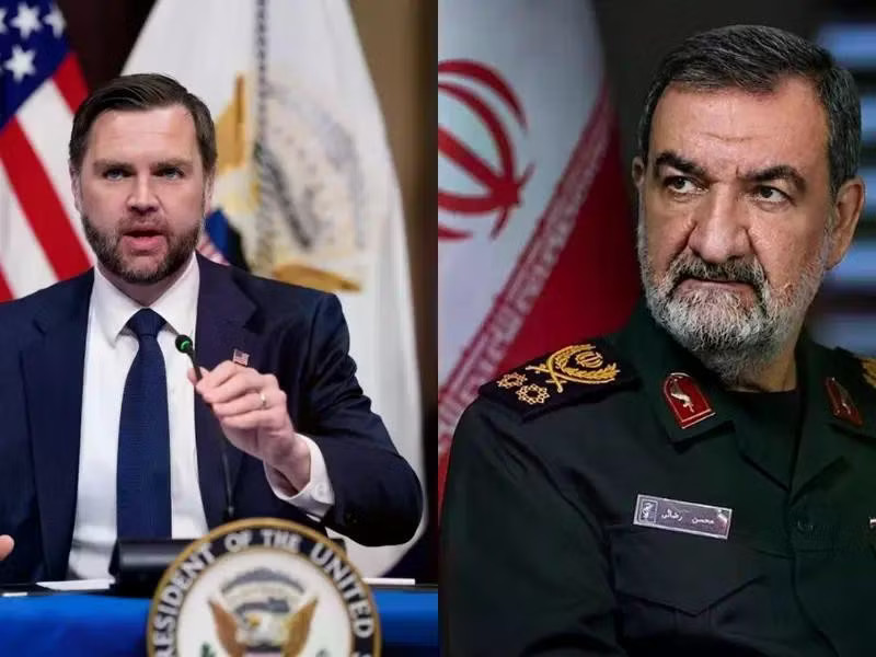 Phó Tổng thống Mỹ JD Vance và Thư ký Hội đồng An ninh quốc gia Tối cao Iran, ông Mohsen Rezaei. Phó Tổng thống Mỹ Vance gửi thư cho Thư ký Hội đồng An ninh quốc gia Tối cao Iran - Ảnh 1.