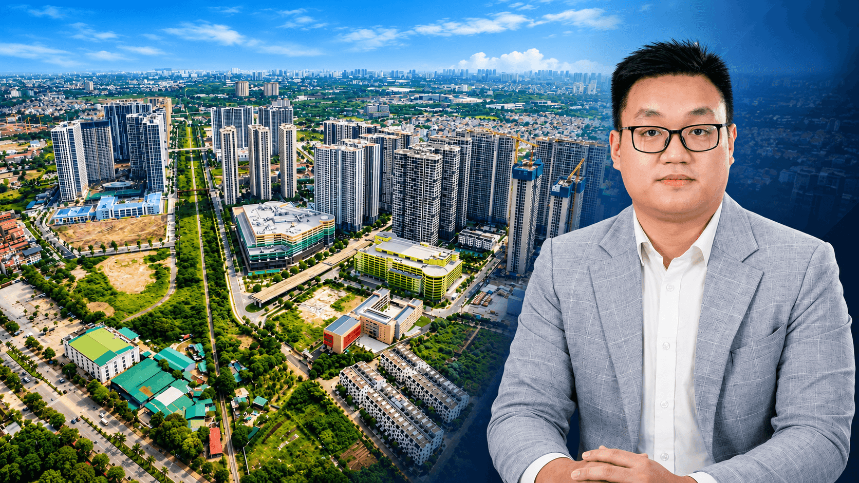 Toàn cảnh đô thị và doanh nhân bất động sản