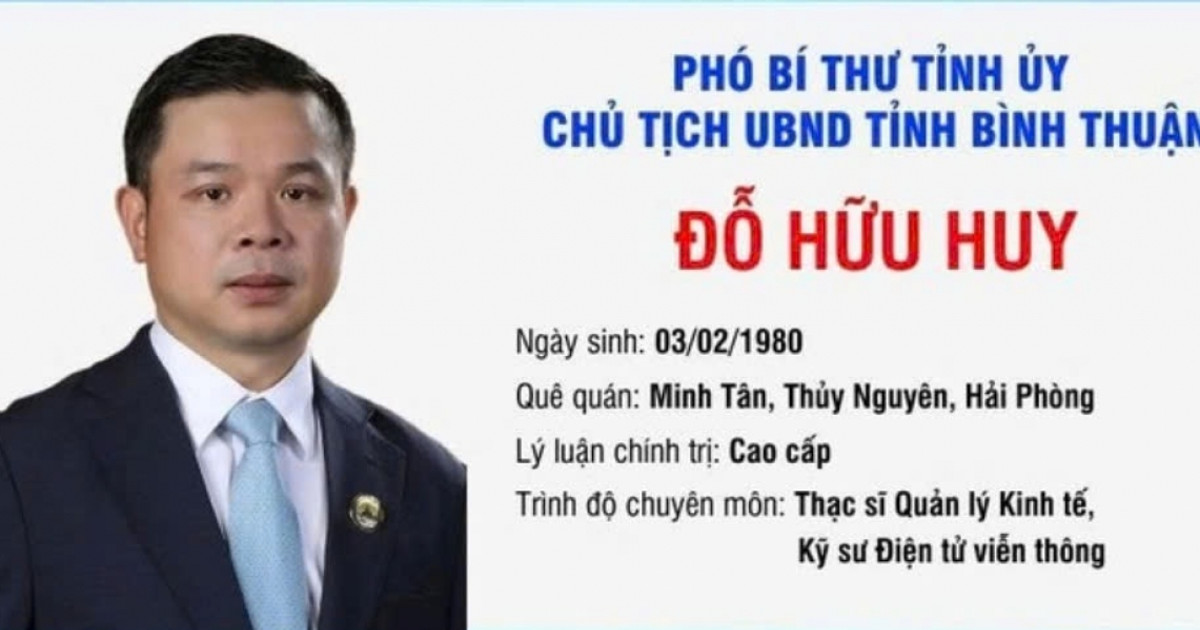 Tài chính Hoàng Huy (TCH): Con trai ông Đỗ Hữu Hạ làm Chủ tịch UBND tỉnh Bình Thuận