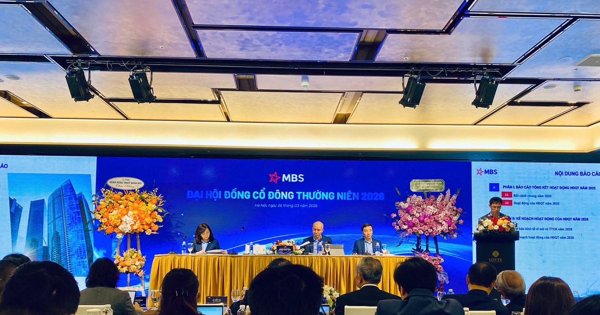 [Live] ĐHĐCĐ MBS: Đặt mục tiêu Top 5 thị phần môi giới, lợi nhuận hơn 1.800 tỷ đồng