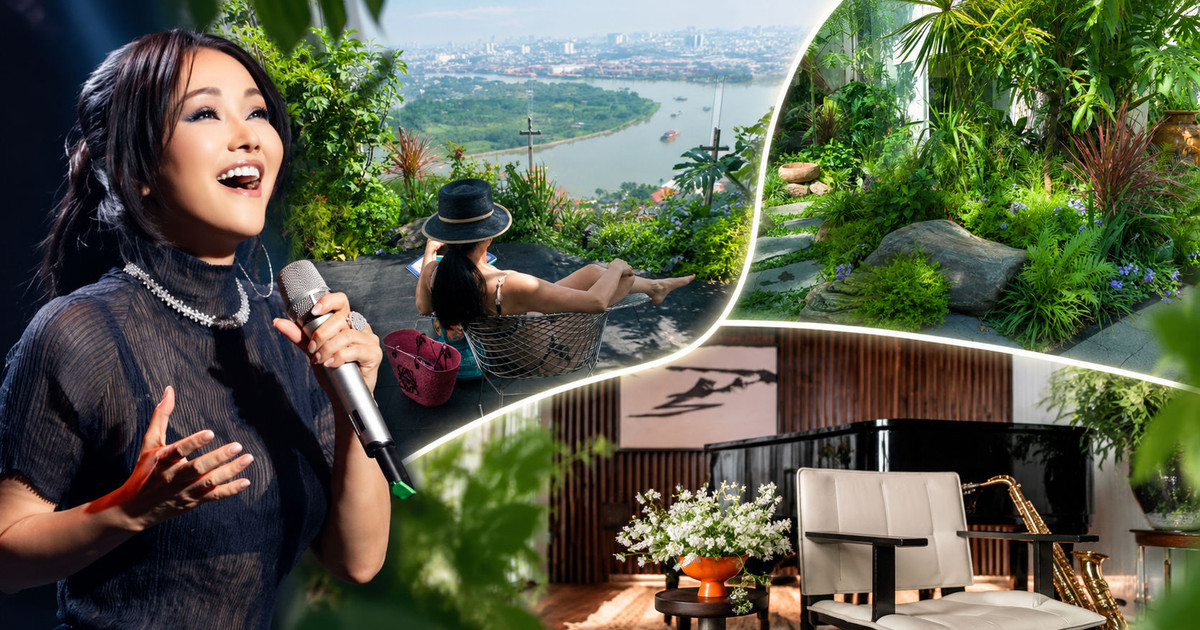 Cận cảnh penthouse 650m2 của "cô Bống" Hồng Nhung: Nội thất đậm chất nghệ thuật, không gian phủ cây xanh mát