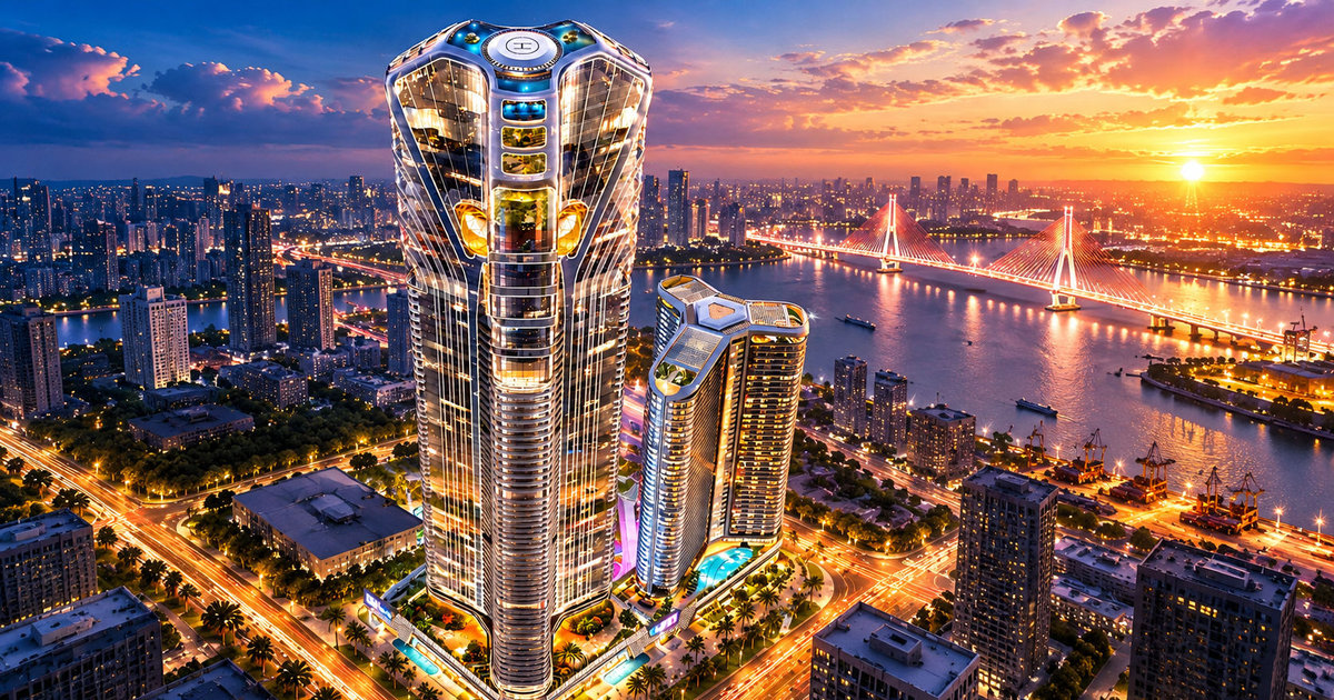 Việt Nam sắp hoàn thành cặp tòa tháp chọc trời, kiến trúc táo bạo lần đầu xuất hiện, là "nóc nhà" miền Bắc trong tương lai