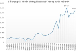 Gần 130.000 tài khoản chứng khoán mở mới tháng 10, dòng tiền cuồn cuộn chảy vào TTCK