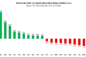 Dòng tiền cá nhân tiếp tục gom mạnh cổ phiếu thép