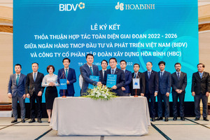 Xây dựng Hòa Bình và BIDV ký kết hợp tác toàn diện giai đoạn 2022 - 2026