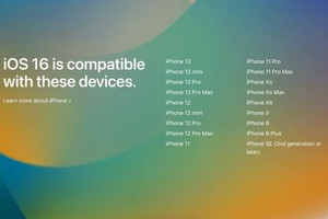 Những mẫu iPhone sẽ không lên được iOS 16