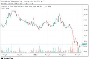 Rạng Đông (RAL): Lãi sau thuế quý II/2022 giảm mạnh 30% so với quý I, cổ phiếu mất 40% giá trị